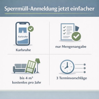 Karlsruhe vereinfacht Sperrmüll-Anmeldung deutlich